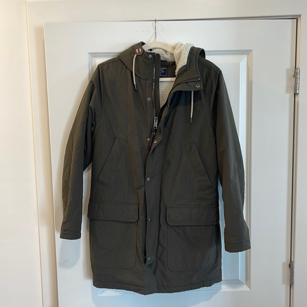 Abercrombie & Fitch Sherpa Cotton Parka Jacket